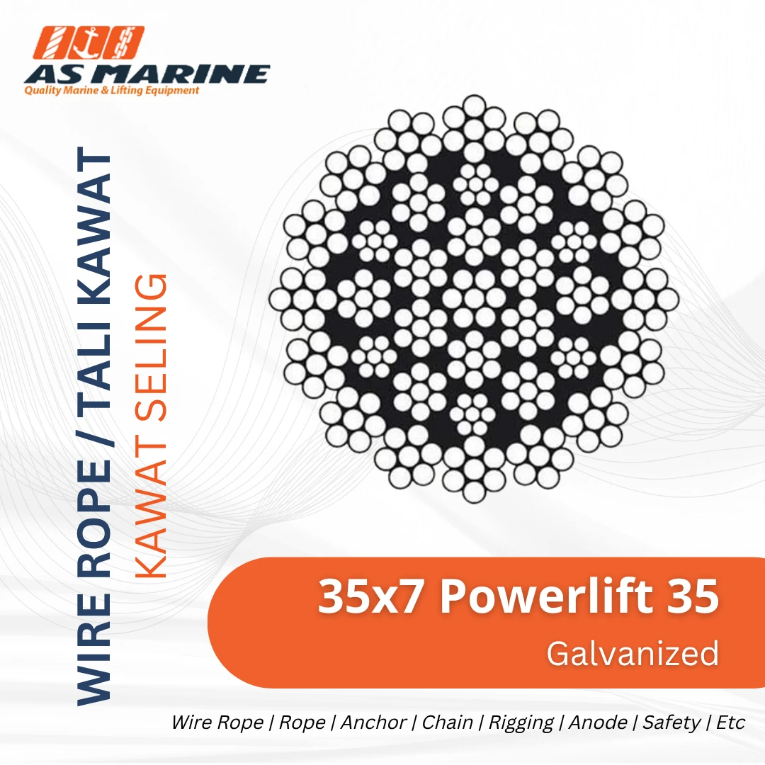 Wire Rope 35x7 Powerlift 35 Galvanized